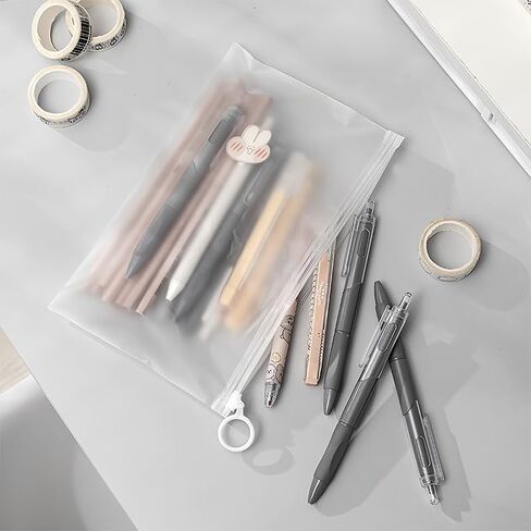 Waterproof Zipper Pouches, 10 Pcs Matte Organizing Storage 9.5x6 in, Plastic Bags for Office Supplies, Toys, Cosmetics, Cable, Travel Storage, Office and Home Organization in Saudi Arabia