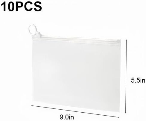 Waterproof Zipper Pouches, 10 Pcs Matte Organizing Storage 9.5x6 in, Plastic Bags for Office Supplies, Toys, Cosmetics, Cable, Travel Storage, Office and Home Organization in Saudi Arabia