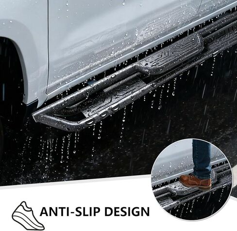 Running Boards Compatible with 2018-2025 Jeep Wrangler JL 4 Doors, Black Heavy Duty Carbon Side Steps Rails Round Tube Nerf Bars in Saudi Arabia