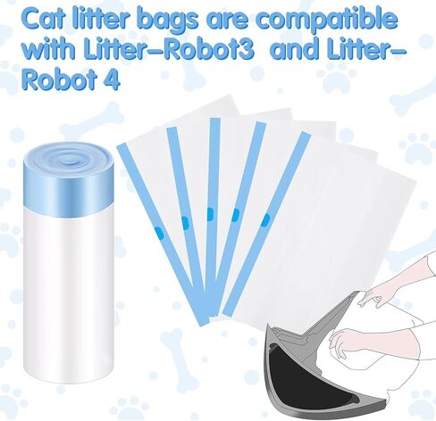 Harloon 160 Count Cat Litter Box Liner Bags with Drawstring Compatible with Litter-Robot 3/4 Waste Drawer Liners Cat Litter Bags 9-11 Gallons Replacement Waste Bags for Cat Pan Waste Pet Supply in Saudi Arabia