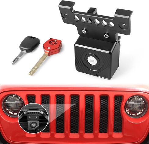 JL Hood Lock for Jeep Wrangler JL JLU 4XE 2018-2025, Locking Hood Latches Anti-Theft, Eliminate Hood Flutter, Aluminum (JL Hood Lock) in Kuwait