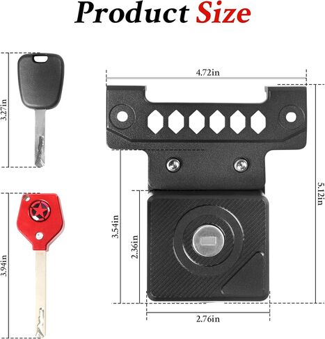 JL Hood Lock for Jeep Wrangler JL JLU 4XE 2018-2025, Locking Hood Latches Anti-Theft, Eliminate Hood Flutter, Aluminum (JL Hood Lock) in Kuwait