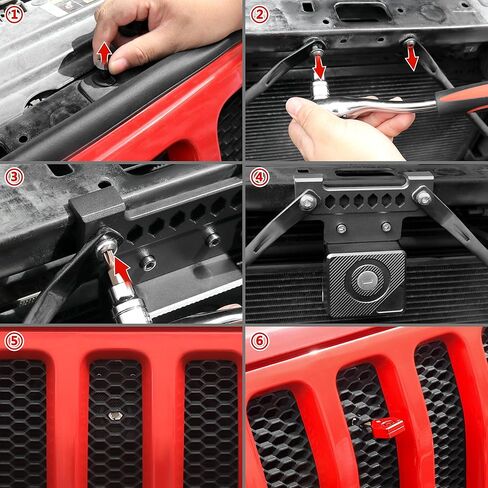 JL Hood Lock for Jeep Wrangler JL JLU 4XE 2018-2025, Locking Hood Latches Anti-Theft, Eliminate Hood Flutter, Aluminum (JL Hood Lock) in Kuwait