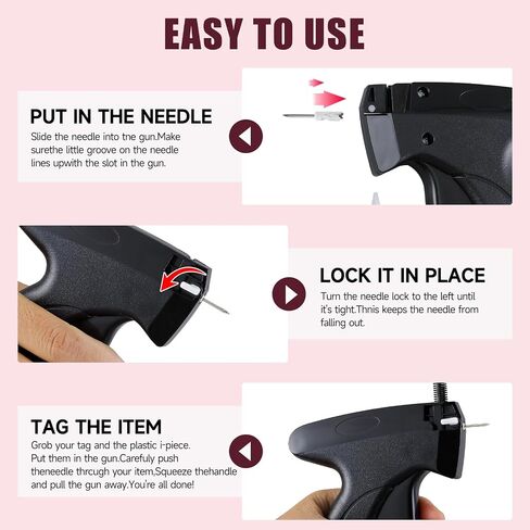 Black Quick Stitch Sewing Gun - Includes 6 Mini Needles and 4000pcs Fasteners (2000 Black & 2000 White) Clothing Stitch Gun Quick Stitchy Sewing Kit in Saudi Arabia