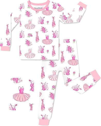 Bamboo Baby Boys Girls Pajama Sets 2-8Y Toddler Kids Softness Two Piece Long-Sleeve Snug fit Sleepwear Pjs Blue Bunny in Kuwait