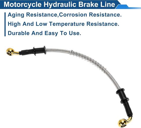 90 سم دراجة نارية الفرامل مخلب خرطوم النفط خط النايلون الفولاذ المقاوم للصدأ سلك جديلة بولي Motorcycle دراجة نارية خط الفرامل الهيدروليكية للدراجات النارية الدراجات الترابية لهجة فضية in Kuwait