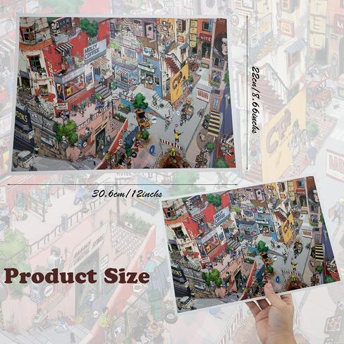 Town Life 3D Stickers - Detailed Craft Kit for Adults, ASMR Therapeutic Art, DIY Miniature Town Decals, Advanced Set with Premium Glossy Stickers w/Tools & Shadow Card for Stress Relief Gift in Saudi Arabia
