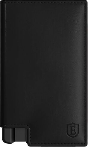 Ekster Men's Wallet Pro | RFID حظر البرلمان الجلود محفظة الحد الأدنى | يحمل 14 بطاقة ونقد | حامل بطاقة ضئيلة للرجال مع زر الضغط المصمم للوصول السريع عن البطاقة | البحرية in Kuwait