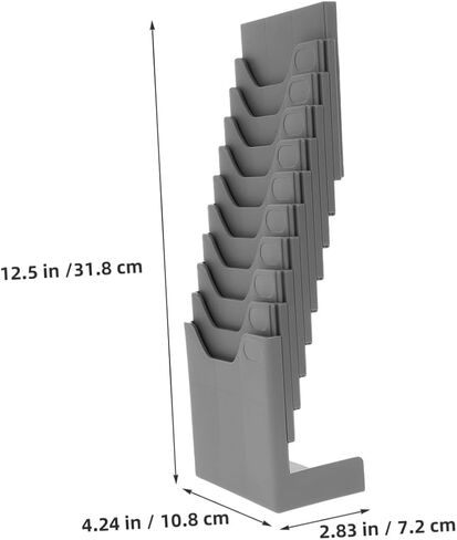 Angoily 4pcs Retractable Card Holder Rack with Slots Sturdy Plastic Attendance and Payroll Organizer for Office Desktop and Warehouse Material Cards in Saudi Arabia