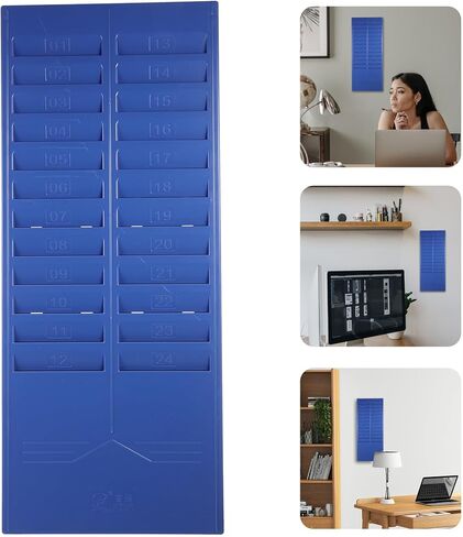 ABOOFAN Wall-Mounted Cards Holder Rack Retractable Attendance Card Storage Shelf Sturdy Material for Office Classroom Kitchen Organization and Classification Random Color in Saudi Arabia