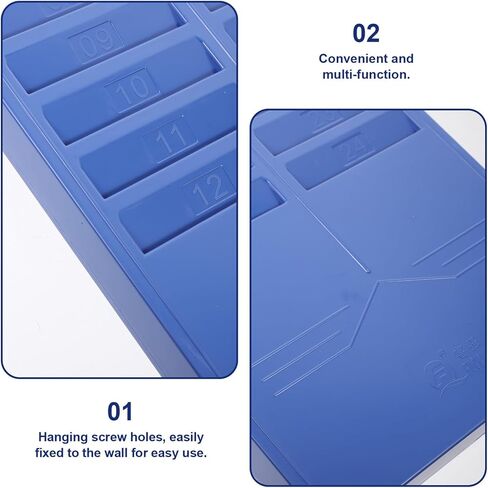 ABOOFAN Wall-Mounted Cards Holder Rack Retractable Attendance Card Storage Shelf Sturdy Material for Office Classroom Kitchen Organization and Classification Random Color in Saudi Arabia