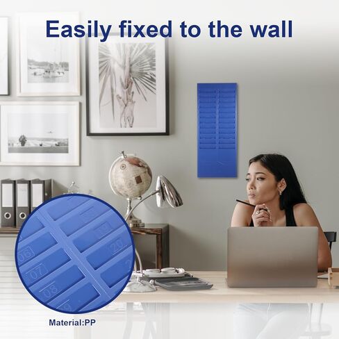 ABOOFAN Wall-Mounted Cards Holder Rack Retractable Attendance Card Storage Shelf Sturdy Material for Office Classroom Kitchen Organization and Classification Random Color in Saudi Arabia