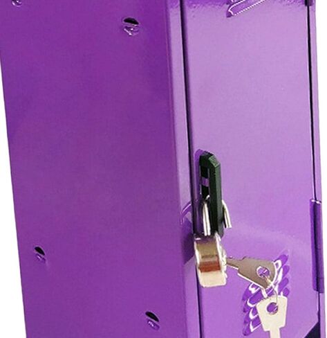 Small Makeup Storage Cabinet, Vertical File Cabinet with A Lock Cute Organizer Box for Cotton Pad Makeup Brush Hallway Living Room Bedroom, Purple in Saudi Arabia