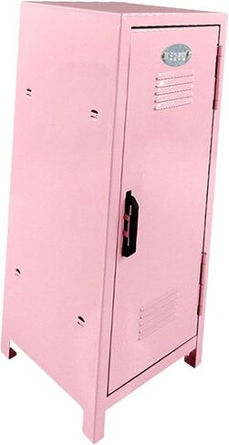 Small Makeup Storage Cabinet, Vertical File Cabinet with A Lock Cute Organizer Box for Cotton Pad Makeup Brush Hallway Living Room Bedroom, Purple in Saudi Arabia