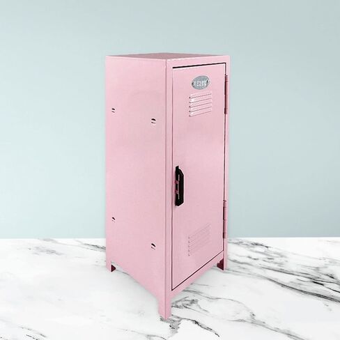 Small Makeup Storage Cabinet, Vertical File Cabinet with A Lock Cute Organizer Box for Cotton Pad Makeup Brush Hallway Living Room Bedroom, Purple in Saudi Arabia