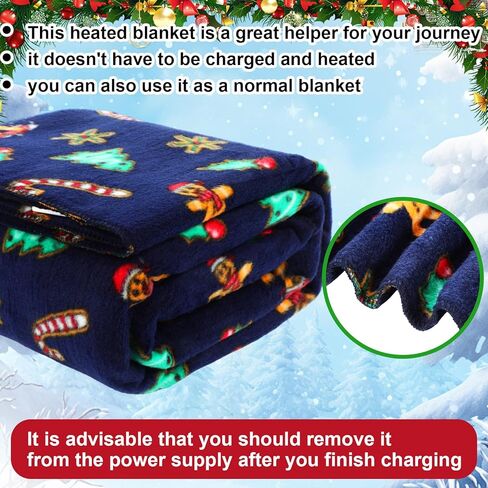 Tuanse 58 x 43 Inches Car Electric Blanket 12 Volt Heated Car Blanket with Temperature Controller and Transparent Storage Bag Cold Weather Tailgating and Emergency Kit(Red Black,Checkered) in Kuwait