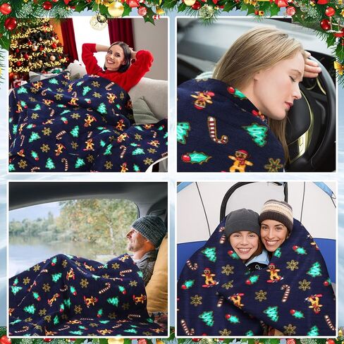 Tuanse 58 x 43 Inches Car Electric Blanket 12 Volt Heated Car Blanket with Temperature Controller and Transparent Storage Bag Cold Weather Tailgating and Emergency Kit(Red Black,Checkered) in Kuwait