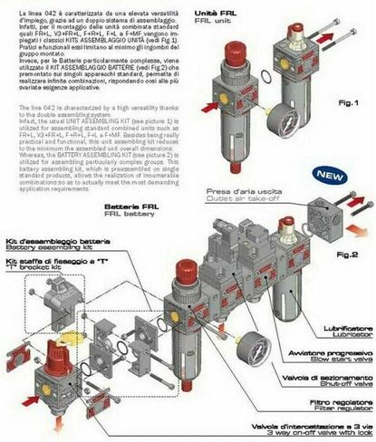 1PC Tire Changer Machine Air Pressor Oil Water Separator Air Filter Regulator Separator Unit FR+L 042 1/4" Fit for Corghi in Saudi Arabia