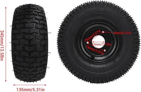 Aramox Tubeless Tires with Black Rims 13x5.00-6 6inch Vacuum Tires Shockproof Anti Slip Rubber Tyres Used for Go Kart Cart and ATV in Saudi Arabia