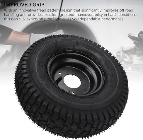 Aramox Tubeless Tires with Black Rims 13x5.00-6 6inch Vacuum Tires Shockproof Anti Slip Rubber Tyres Used for Go Kart Cart and ATV in Saudi Arabia