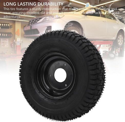 Aramox Tubeless Tires with Black Rims 13x5.00-6 6inch Vacuum Tires Shockproof Anti Slip Rubber Tyres Used for Go Kart Cart and ATV in Saudi Arabia