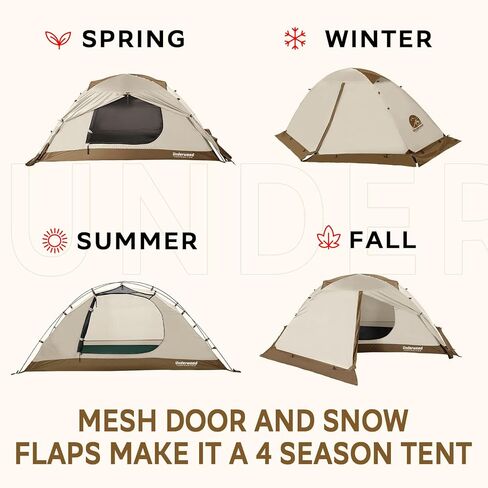 1-Person Backpacking Tent for 4-Season - Winter Waterproof Tent for One Person, Lightweight Camping Tent for Backpacking, Easy Set Up Cold Weather Tent by Underwood Aggregator in Saudi Arabia