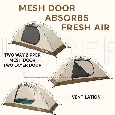 1-Person Backpacking Tent for 4-Season - Winter Waterproof Tent for One Person, Lightweight Camping Tent for Backpacking, Easy Set Up Cold Weather Tent by Underwood Aggregator in Saudi Arabia