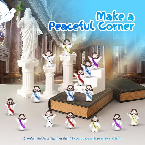 50 Pcs Little Jesus Figures – Multicolor “Jesus Loves You"Baby Jesus Figure Mini for Easter Egg Stuffers, Christmas Party Favors, Religious Celebrations (Lively Colors) in Saudi Arabia