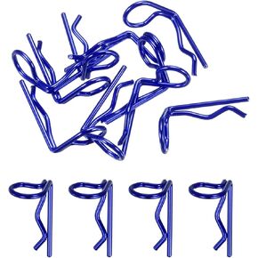MECCANIXITY 20pcs 90-Degree Angle RC Body Clips Bent Springy R Pins 20x1.2x9mm for All 1/8 1/10 1/12 Scale Model RC Car Crawler Truck,Shell Replacement Parts(Blue) in Kuwait
