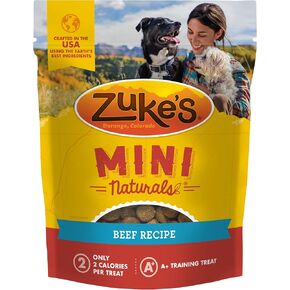 مكافآت تدريب الكلاب الصغيرة الطبيعية من زوك، وصفة لحم البقر، مكافآت ناعمة للكلاب الصغيرة مع الفيتامينات والمعادن، مصنوعة لجميع أحجام السلالات (لحم البقر، 6 أونصة (عبوة من 6)) in Kuwait