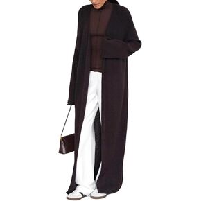 Unybwonn Long Cardigan خفيفة الوزن مفتوح الأكمام طويلة الأكمام سترة Duster غير رسمية فضفاضة رقيقة المتماسك معطف ماكسي خارج الملابس in Kuwait