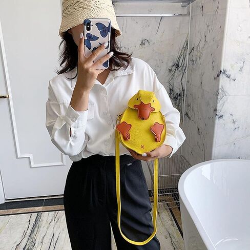 Duck Purse Small PU Leather Crossbody Bag 3D Cartoon Duckling Shoulder Bag Coin Purse Clutch Wallet for Women in Kuwait