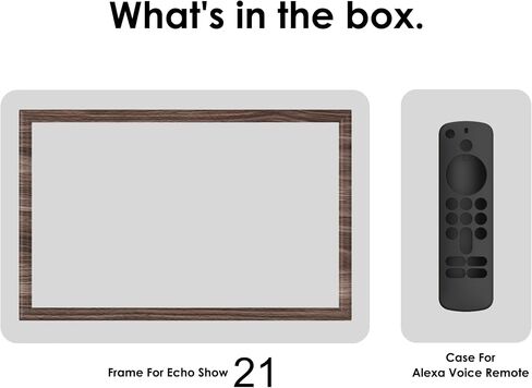 Wooden Grain Decorative Frame for ech0 Show 21 (Light Wooden Grain) in Saudi Arabia