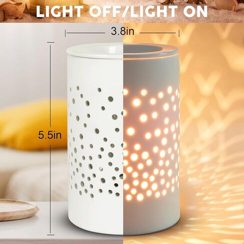 Bobolyn Ceramic Electric Wax Melt Waxer Candle Waxing Waxer Wax Melt Wax Cube Melter Spragrance- هدية مثالية لحفل الزفاف والمنتجع الصحي والروائح العطرية in Kuwait