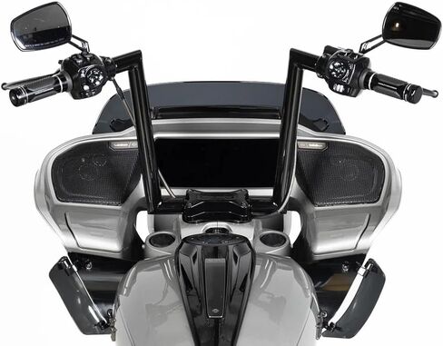 مقود سلسلة Throttle، بعرض 31.5 بوصة، متوافق مع Harley-Davidson Road Glide 2024+ وCVO 2023+ (أسود لامع، ارتفاع 14 بوصة) in Kuwait