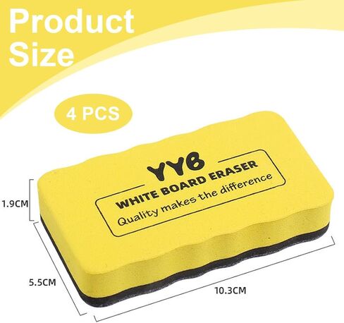 4 Pack Magnetic Whiteboard Dry Erase Eraser, 4 Colors for Classroom in Saudi Arabia