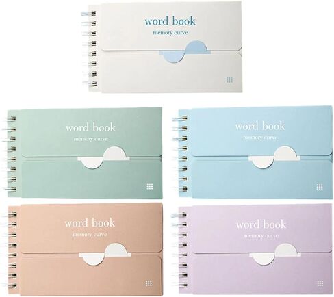 Pack of 5 Portable Vocabulary Notebooks with Learning Methods and SelfTesting Design for Efficient Study in Saudi Arabia