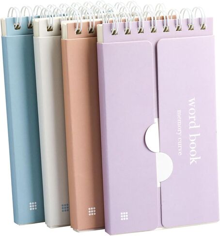 Pack of 5 Portable Vocabulary Notebooks with Learning Methods and SelfTesting Design for Efficient Study in Saudi Arabia