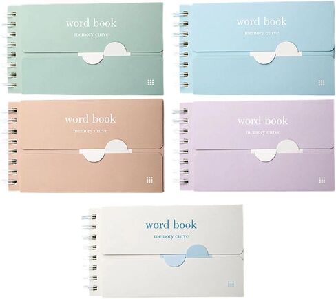 Pack of 5 Portable Vocabulary Notebooks with Learning Methods and SelfTesting Design for Efficient Study in Saudi Arabia