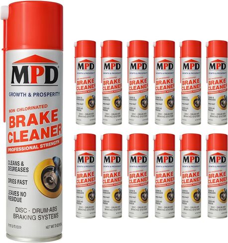 MPD - منظف الفرامل غير المكلور GP - منظف أجزاء فرامل السيارات سريع الجفاف للمكونات المعدنية - يزيل الشحوم والزيوت وغبار الفرامل، خالي من البقايا، تركيبة من الدرجة الاحترافية، 14oz (عبوة من قطعة واحدة) in Saudi Arabia