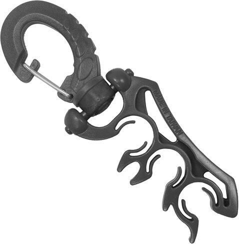Scuba Choice Scuba Diving Dive Triple Hose Holder with Clip, Black in Saudi Arabia