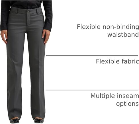 Lee Women's Ultra Lux Comfort with Flex Motion Trouser Pant, Static Gray in Saudi Arabia