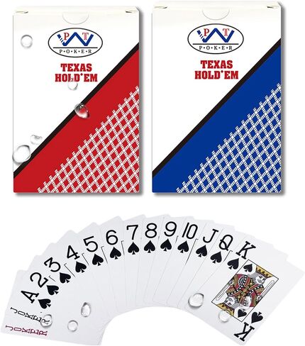 Ben Niu WPT Casino Playing Cards Waterproof Plastic Poker Size Deck of Cards 2 Pack, Jumbo Index Texas Hold’em Waterproof Playing Cards for Pool, Gifts for Poker Players(bee Back) in Saudi Arabia
