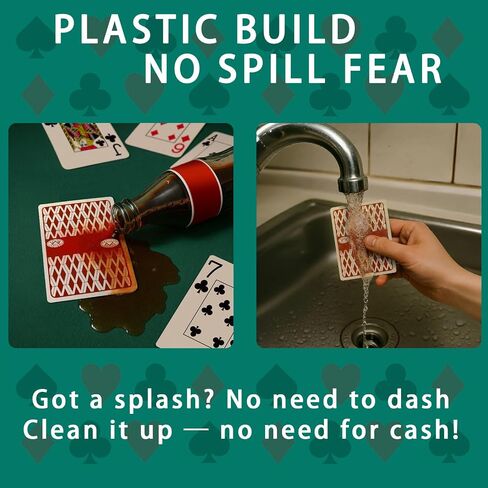 Ben Niu WPT Casino Playing Cards Waterproof Plastic Poker Size Deck of Cards 2 Pack, Jumbo Index Texas Hold’em Waterproof Playing Cards for Pool, Gifts for Poker Players(bee Back) in Saudi Arabia
