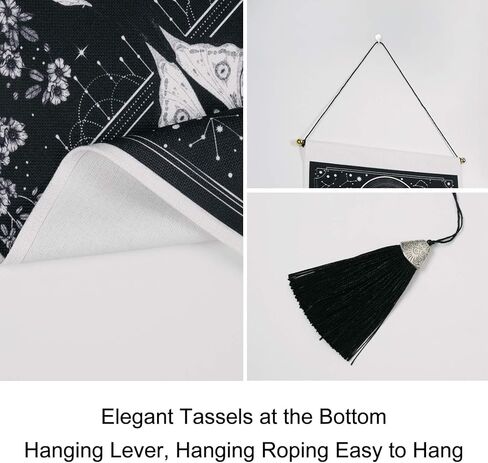 Lyacmy Pack of 2 Tapestry Sun and Moon Tapestry Moth Tapestries Orange and Green Tapestry Flower Vine Tapestry Wall Hanging for Room (13.8 x 19.7 inches) in Kuwait