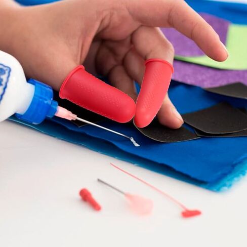 9pcs Hot Glue Gun Finger Protectors, 3 Sizes Silicone Finger Tips Covers, Thumb Protectors Guard Caps for Hot Glue, Home and Office Use- Red Blue Green in Saudi Arabia