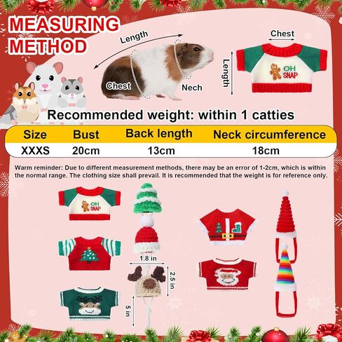 10 Pcs Guinea Pig Clothes, 5 Guinea Pig Costume Outfit, 5 Mini Hat with Adjustable Strap Small Animal Warm Vest Sweater Cozy Hand Knitted Hat for Hamster Bunny (Modern) in Saudi Arabia