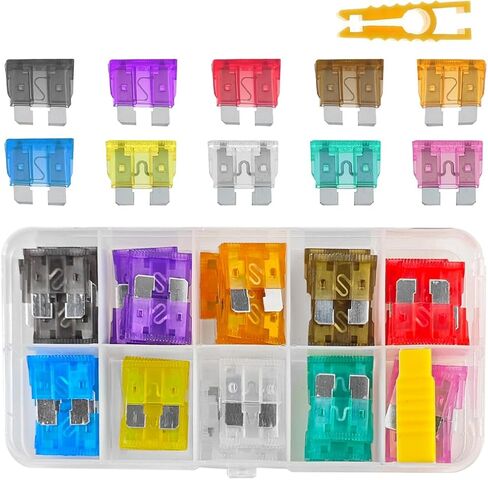 306PCS Car Fuse Assortment Kit, Vehicle Standard & Mini & Low Profile Mini Size Blade Fuses 2A 5A 7.5A 10A 15A 20A 25A 30A 35A, Auto Replacement Accessories for RV SUV Truck in Saudi Arabia