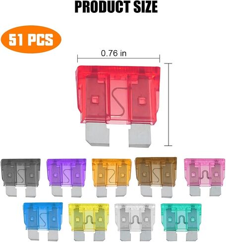 306PCS Car Fuse Assortment Kit, Vehicle Standard & Mini & Low Profile Mini Size Blade Fuses 2A 5A 7.5A 10A 15A 20A 25A 30A 35A, Auto Replacement Accessories for RV SUV Truck in Saudi Arabia