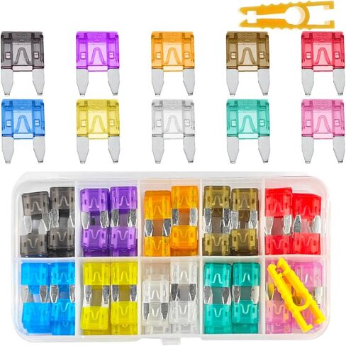 306PCS Car Fuse Assortment Kit, Vehicle Standard & Mini & Low Profile Mini Size Blade Fuses 2A 5A 7.5A 10A 15A 20A 25A 30A 35A, Auto Replacement Accessories for RV SUV Truck in Saudi Arabia